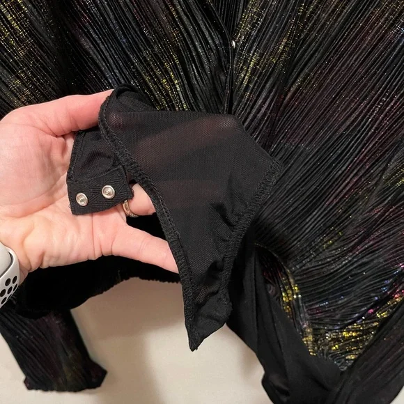 Flying tomato Vici Collection Rainbow Metallic  Bodysuit sz Large - Picture 8 of 12